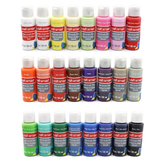 MICHAELS Bulk 12 Pack: Satin Acrylic Paint by Craft Smart®, 4oz. 